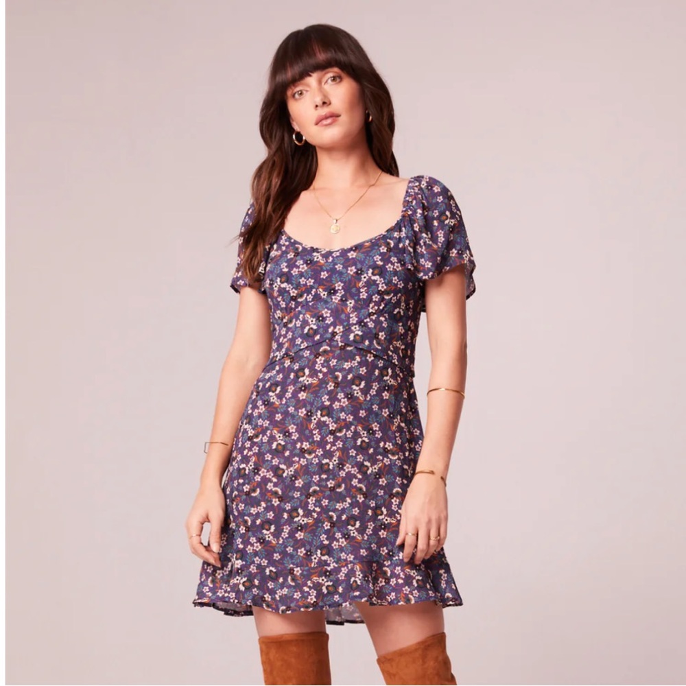 NWT Band of the Free | Coraline Purple Floral Crossover Mini Dress S